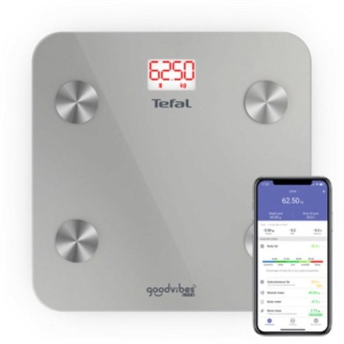 ΖΥΓΑΡΙΑ ΜΠΑΝΙΟΥ TEFAL BM9600 GREY ΜΕ ΛΙΠΟΜΕΤΡΗΤΗ & BLUETOOTH